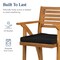 Best Choice Products Set of 2 Outdoor Acacia Wood Bar Stools Bar Chairs w/ Weather-Resistant Cushions